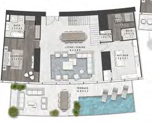 DAMAC Cavalli Tower floor plan 2