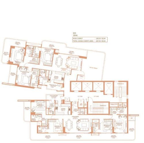 Shapoorji Pallonji The Dualis Gurugram floor plan 3