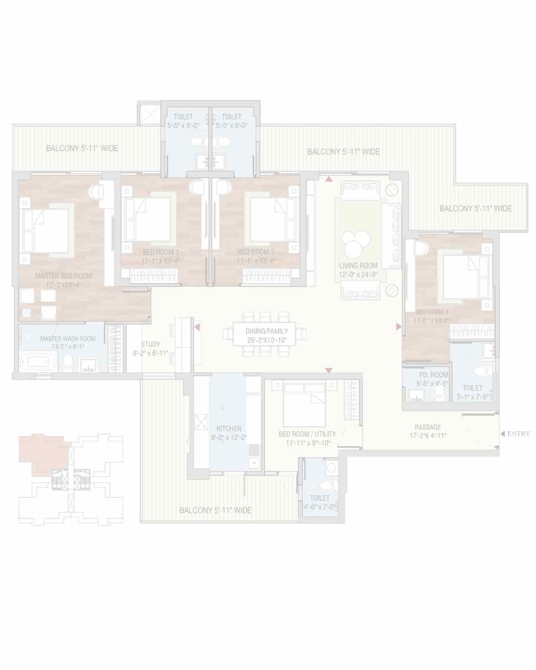 Tulip Melrose Sector 70 SPR Road Gurugram floor plan 1